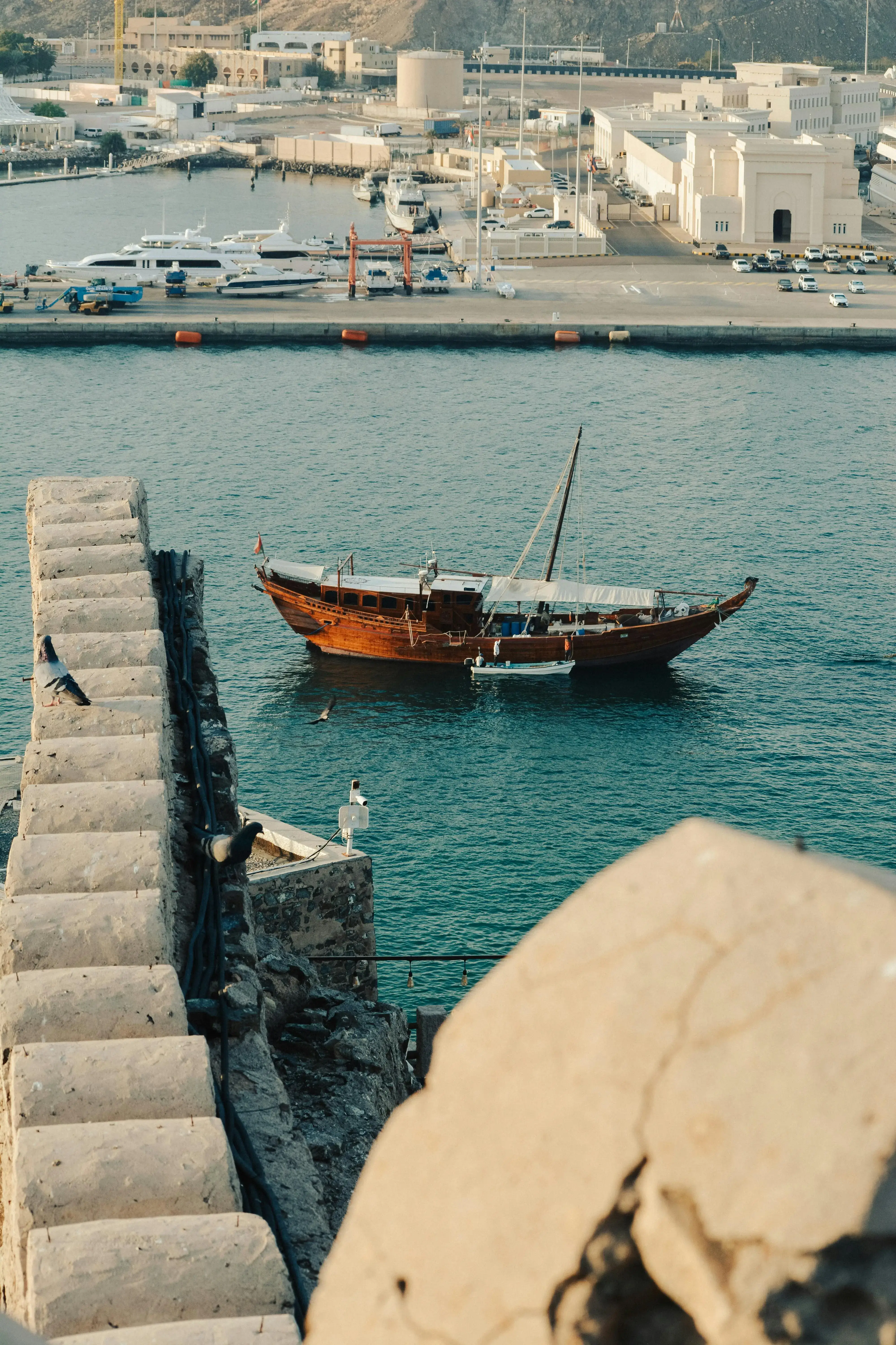 Omani dhow in harbor