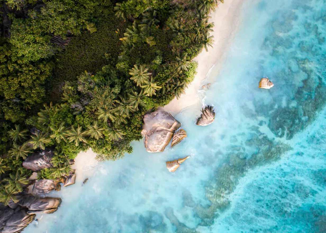 Turquoise Ocean Aerial